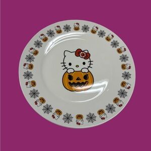 Hello Kitty Halloween Plate - White and Orange